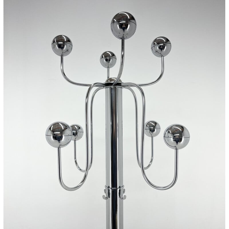 Vintage chrome-plated coat rack, Italy 1960s