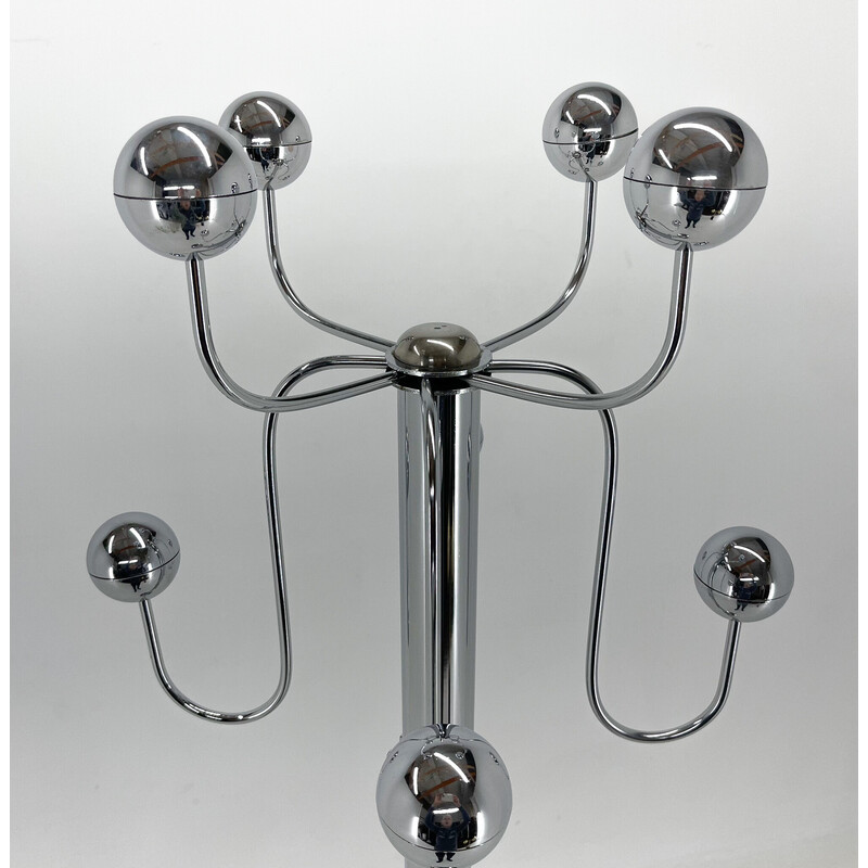 Vintage chrome-plated coat rack, Italy 1960s