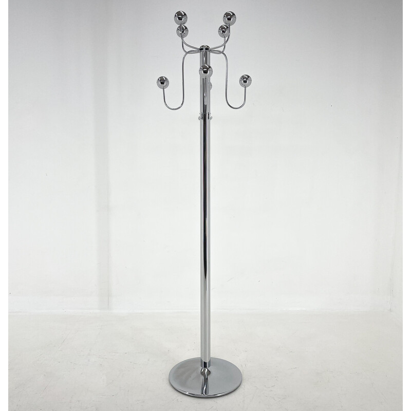 Vintage chrome-plated coat rack, Italy 1960s