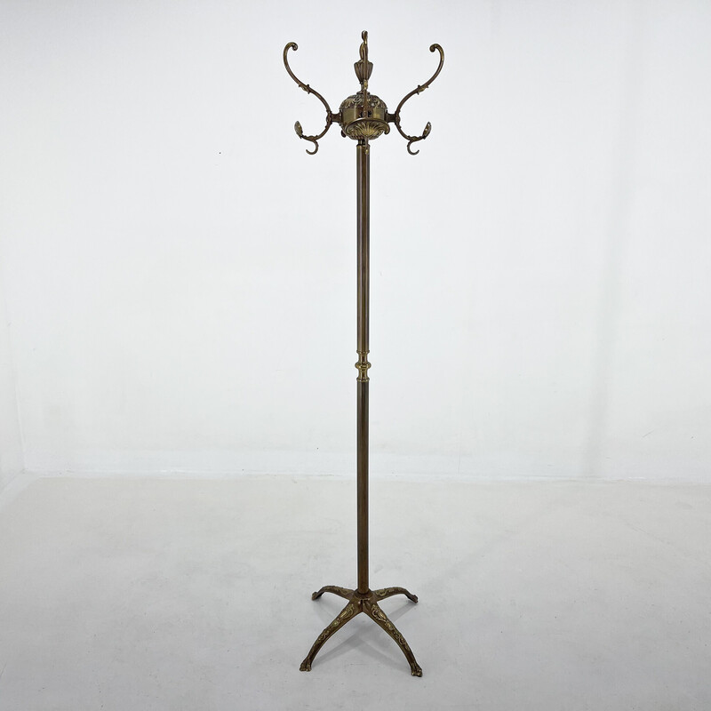 Vintage brass coat rack, Italy 1950s