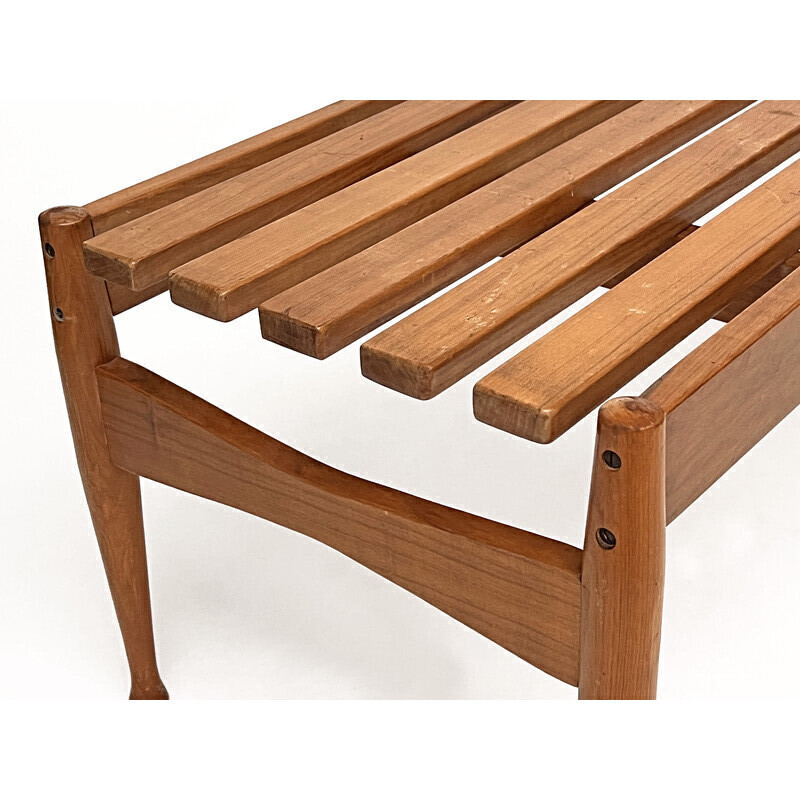 Vintage wooden bench by Gio Ponti for Fratelli Reguitti, 1950s