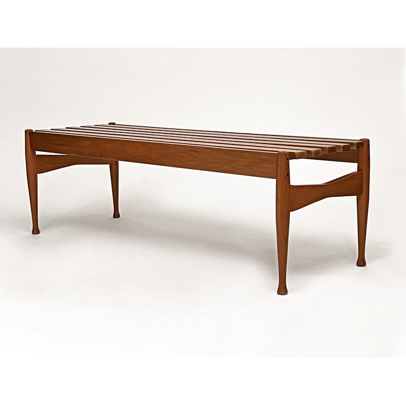 Vintage wooden bench by Gio Ponti for Fratelli Reguitti, 1950s