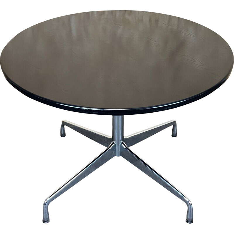 Vintage zwart chromen gesegmenteerde tafel van Charles