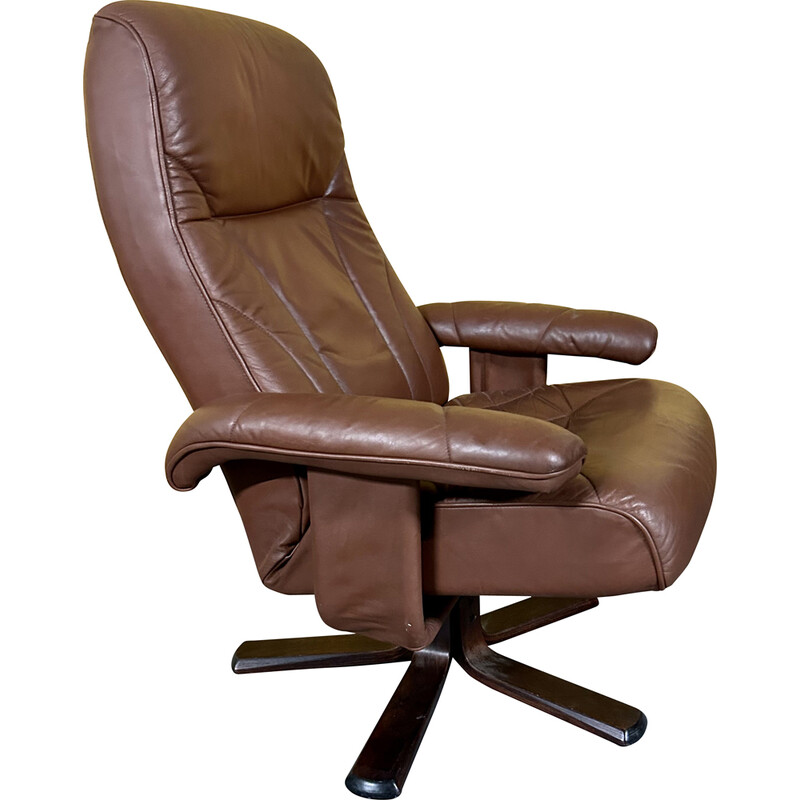 fauteuil pivotant danois - cuir