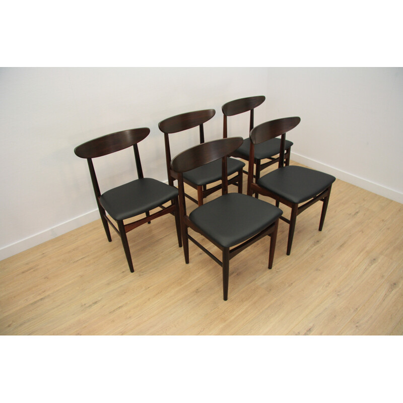 Suite de 5 chaises en palissandre Skovby - 1960