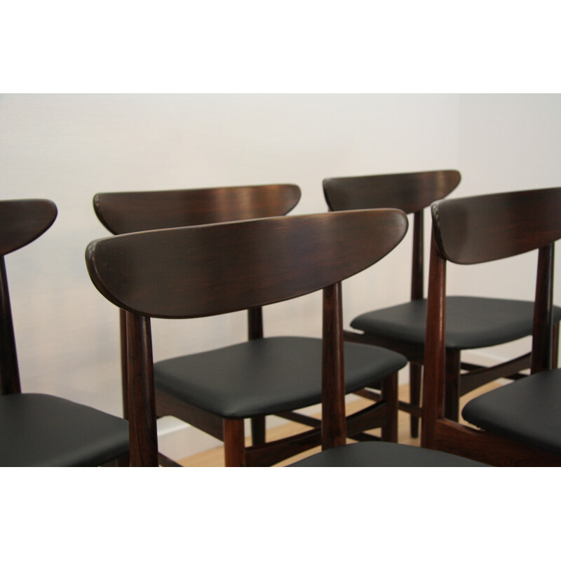 Set of 5 dining chairs in rosewood by Skovby - 1960s