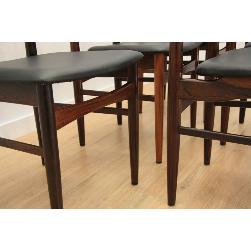 Set of 5 dining chairs in rosewood by Skovby - 1960s