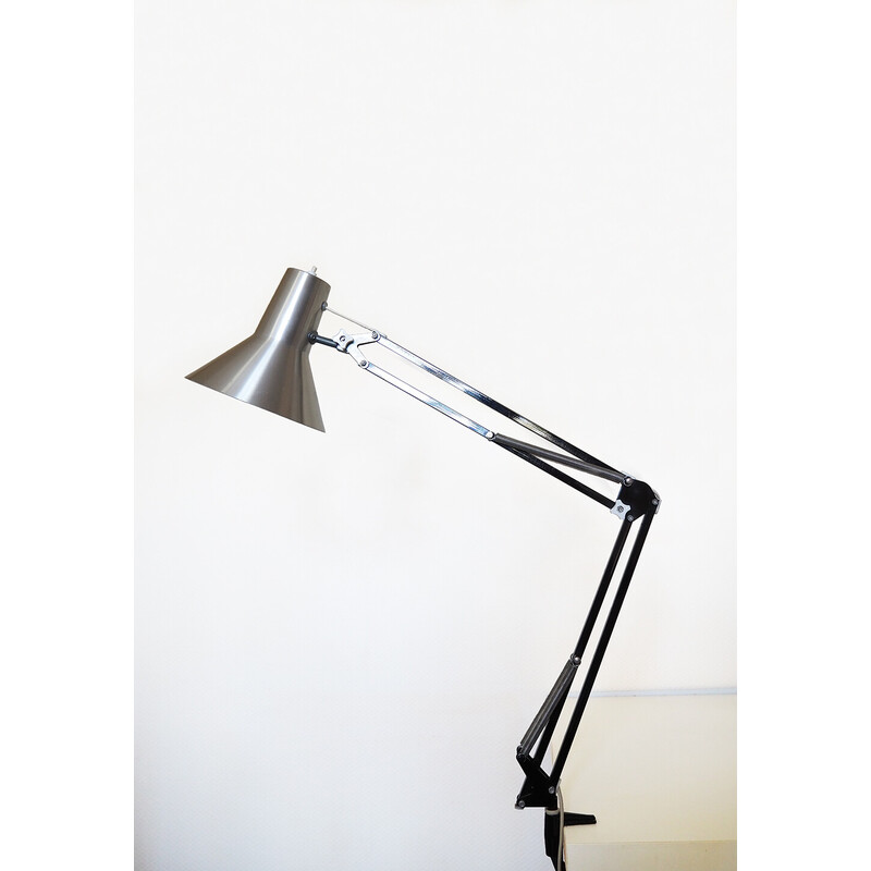 Vintage aluminium desk lamp by Lyskaer Belynsing, Denmark 1970s