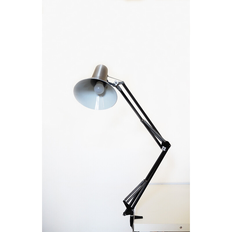 Lampe de bureau vintage en aluminium par Lyskaer Belynsing, Danemark 1970