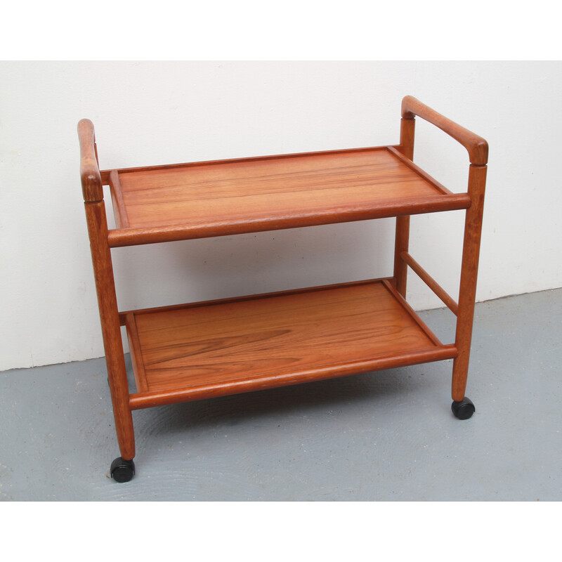 Vintage teak trolley by Dyrlund, Denmark 1970s