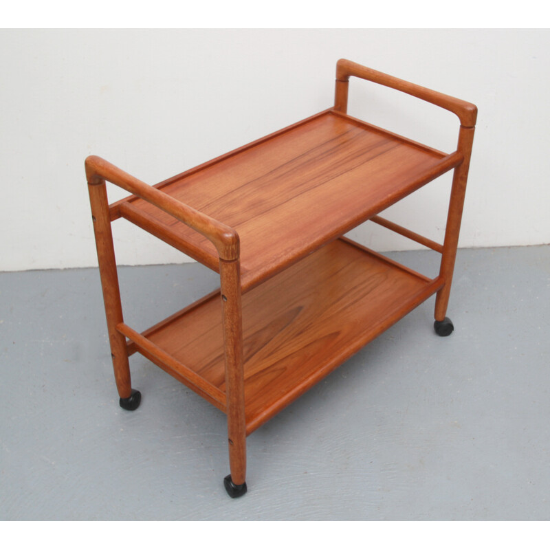 Vintage teak trolley by Dyrlund, Denmark 1970s