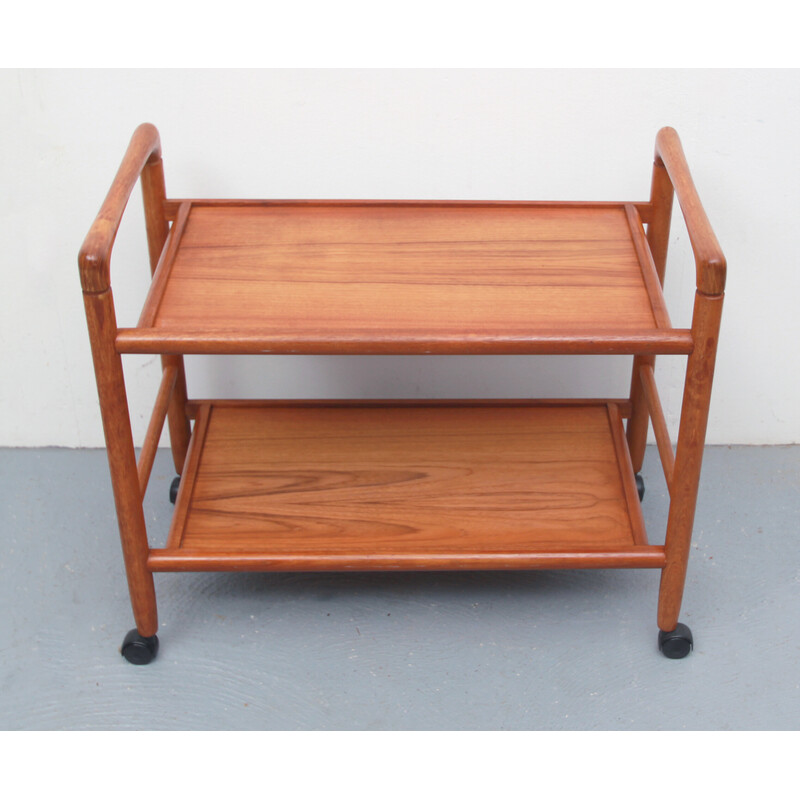 Vintage teak trolley by Dyrlund, Denmark 1970s