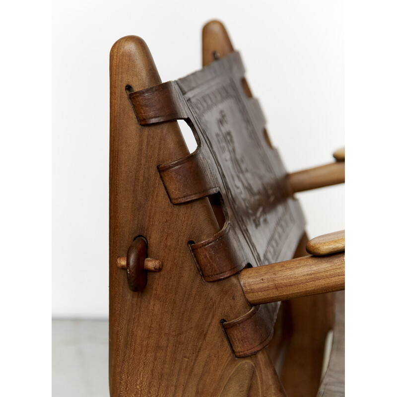 Vintage-Ledersessel von Angel Pazmino für Muebles de Estilo