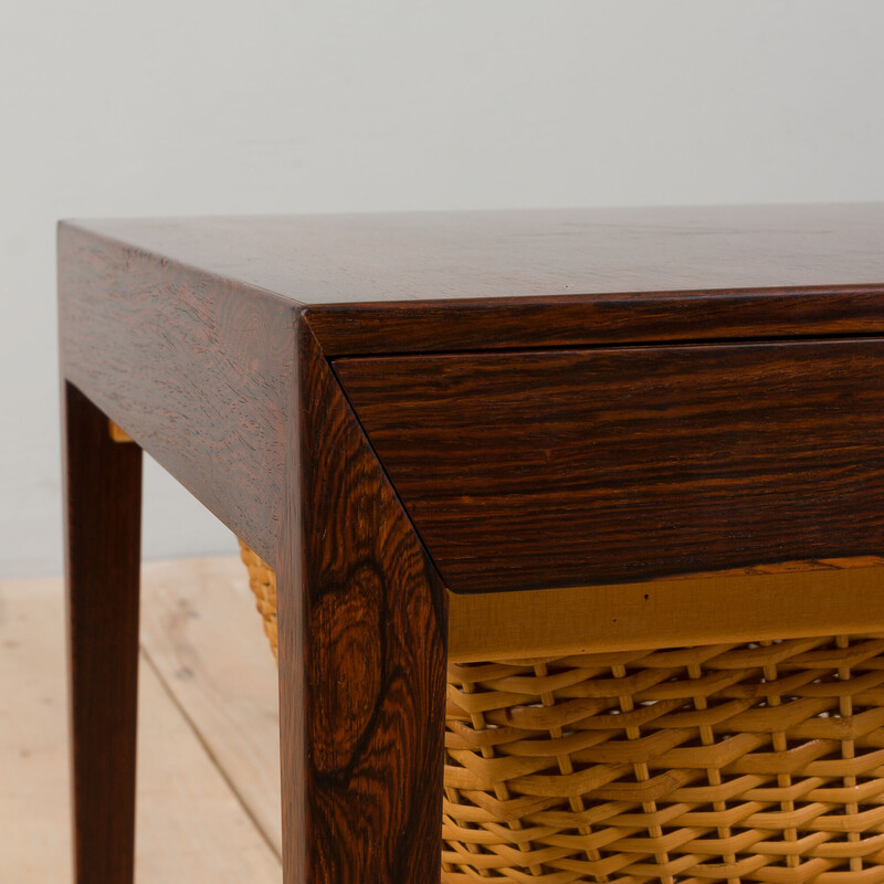 Vintage rosewood sewing table by Severin Hansen for Haslev Møbelfabrik, 1960s