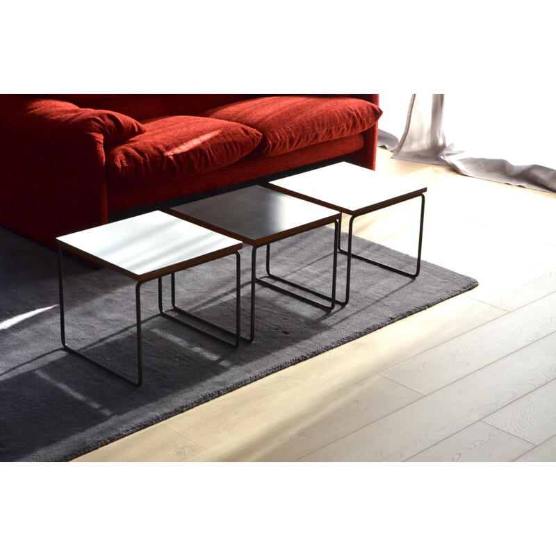 Set of 3 coffee table "Volante" Pierre Guariche Steiner - 1950s