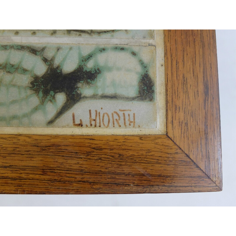 Table basse et miroir carrelé L. Hjorth - 1950 