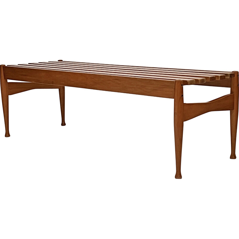 Vintage wooden bench by Gio Ponti for Fratelli Reguitti, 1950s