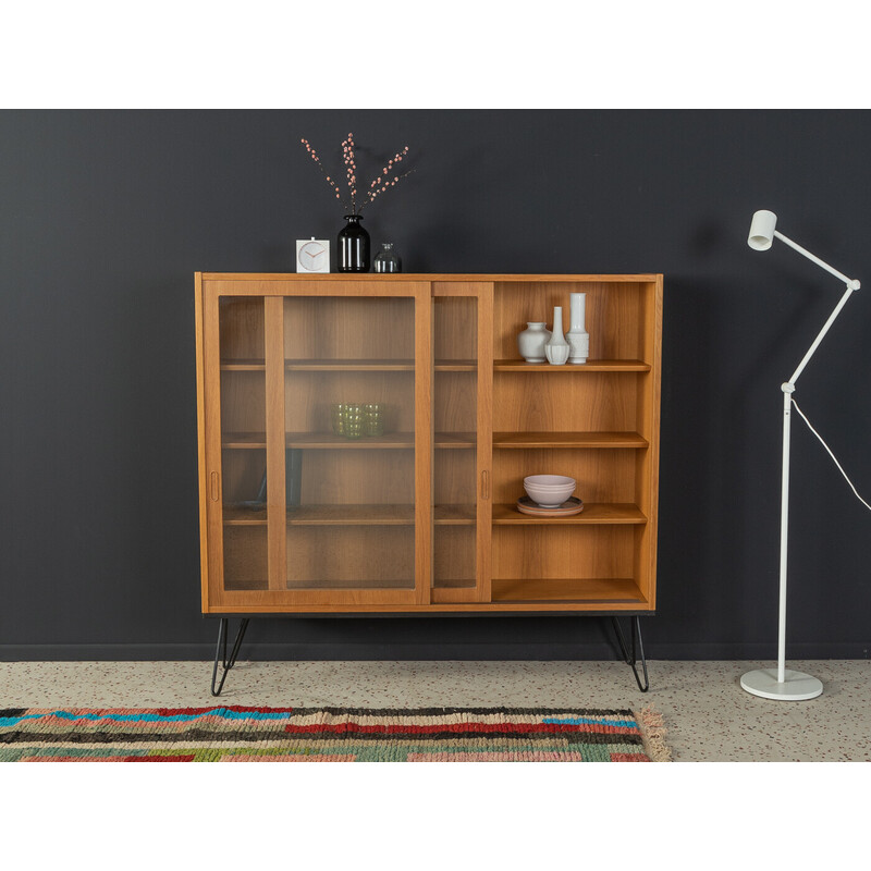 Vintage display cabinet in oakwood and black formica by Poul Hundevad, Denmark 1960s