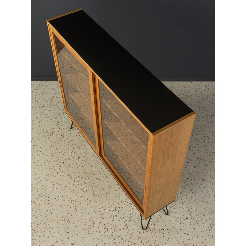 Vintage display cabinet in oakwood and black formica by Poul Hundevad, Denmark 1960s