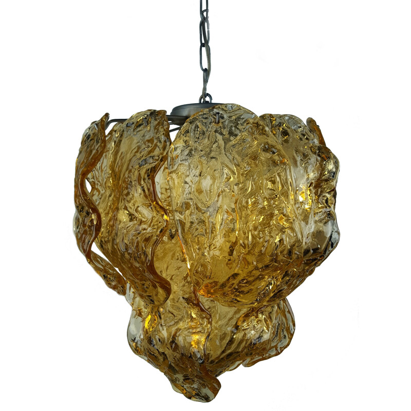 Vintage "Mazzega" chandelier in murano glass, Italy 1960