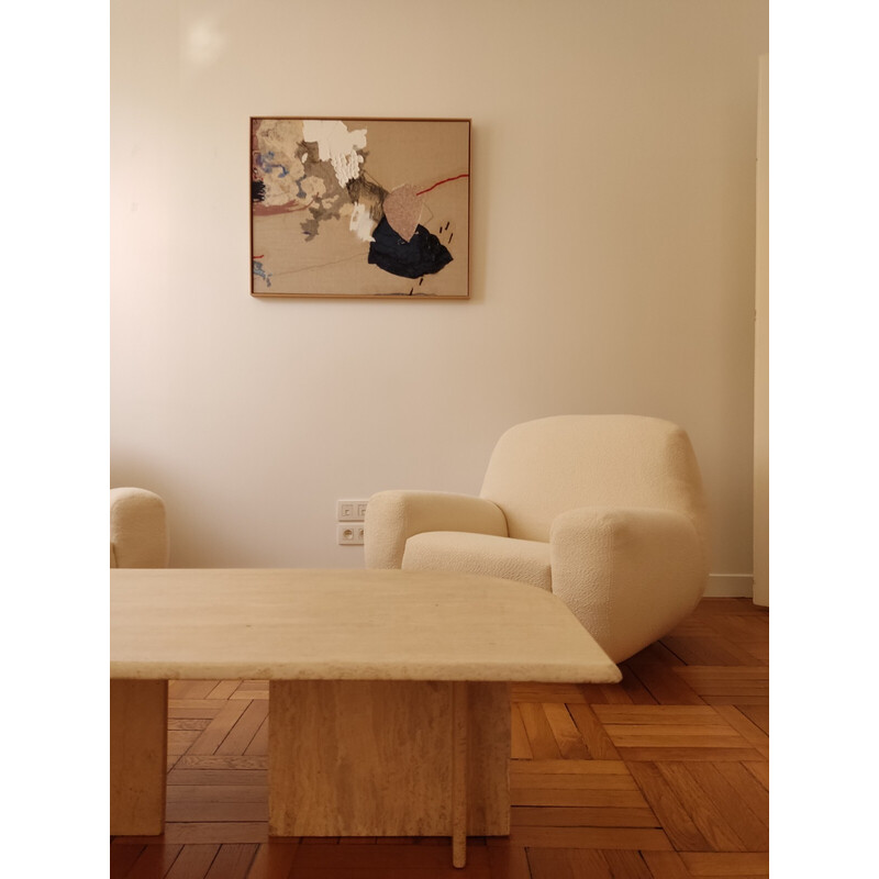 Vintage travertine coffee table