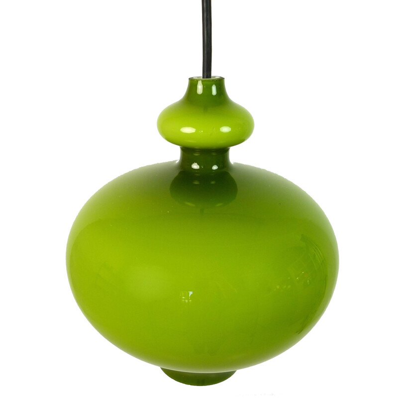 Staff pendant lamp in Holmegaard glass - 1960s