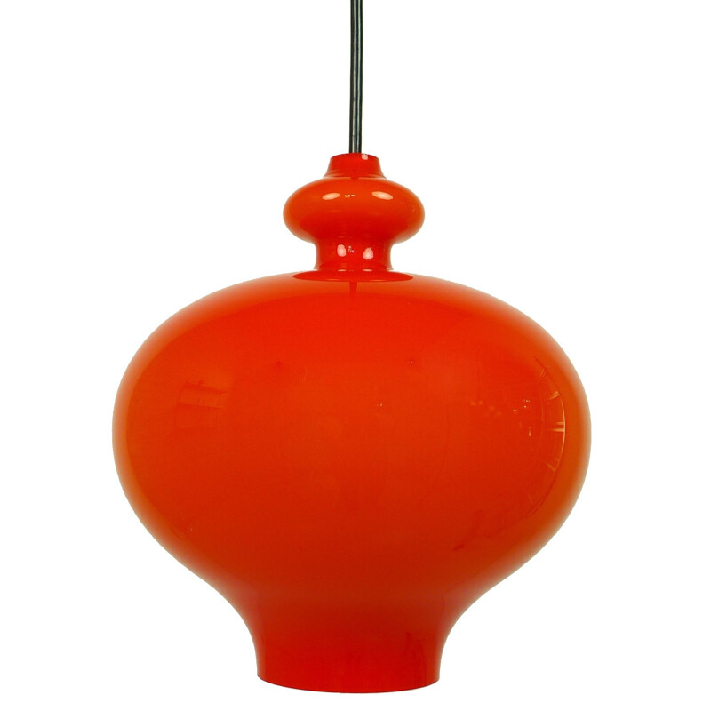 Staff pendant lamp in Holmegaard glass - 1960s