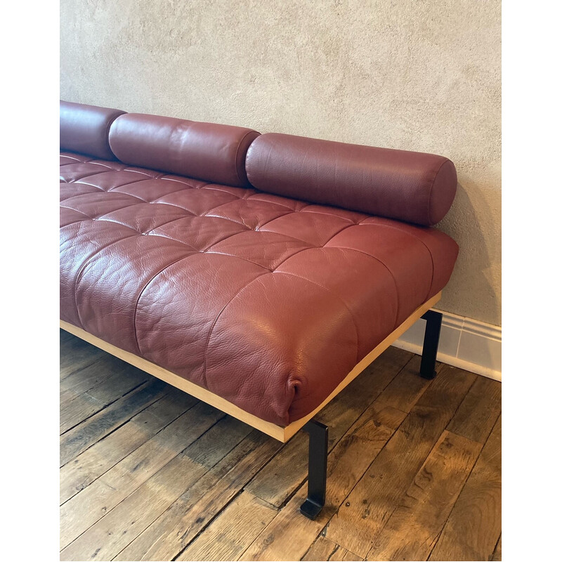 Vintage leather daybed, Italy