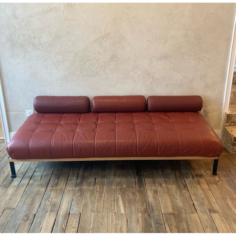 Vintage leather daybed, Italy