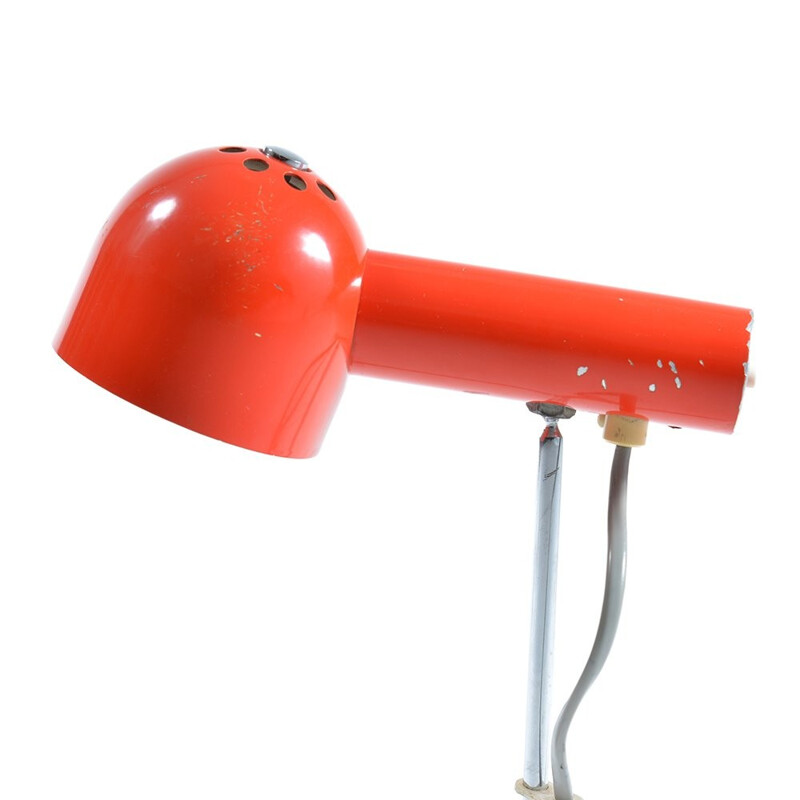 Rote Tischlampe Josef Hurka - 1960