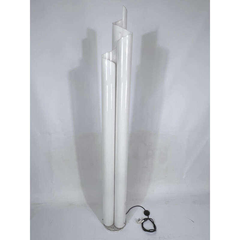 Vintage Chimera floor lamp in metal and plexiglas by Vico Magistretti for Artemide, Italy 1960s