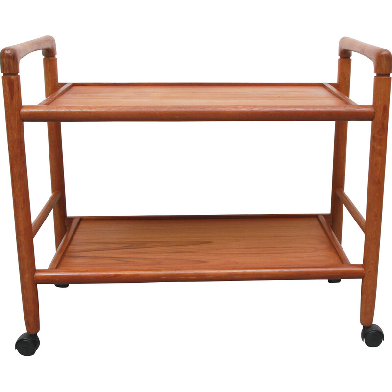 Vintage teak trolley by Dyrlund, Denmark 1970s