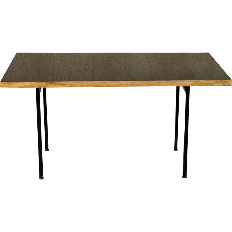Vintage metal, formica and wood desk by Florence Knoll, 1960s