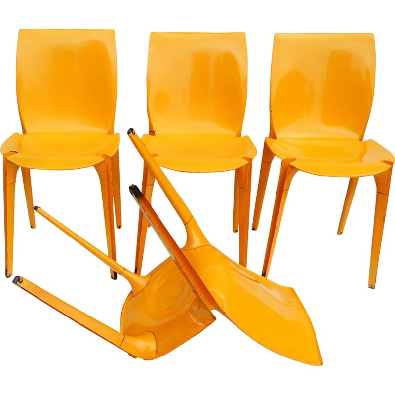 Set of 4 Marco Zanuso Lambda chairs - 1960s