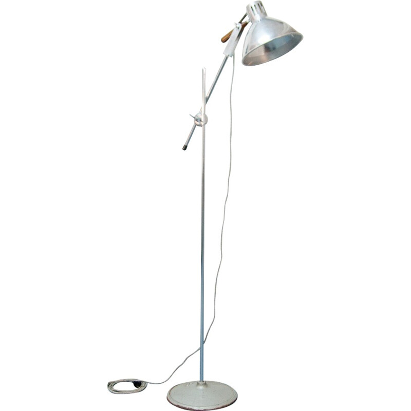 Vintage floor lamp in steel and bakelite - 1960s