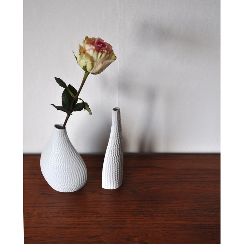Pair of vintage ceramic Reptil vases by Stig Lindberg for Gustavsberg, Sweden 1953s-1963s