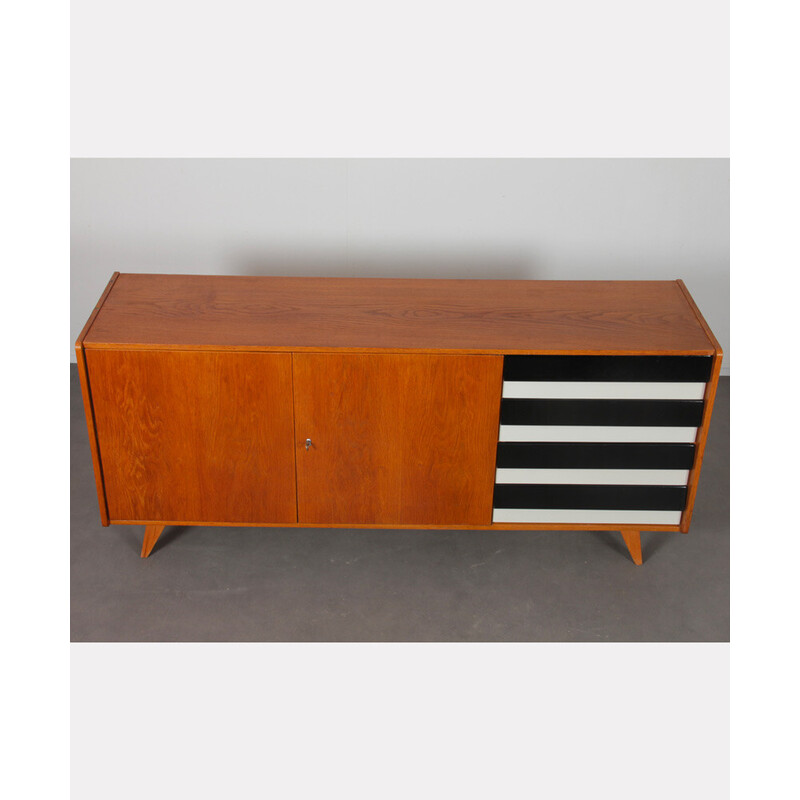 Vintage U-460 oakwood sideboard by Jiri Jiroutek for Interier Praha, Czech Republic 1960s