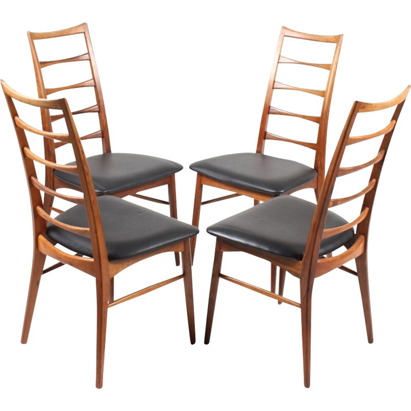 Set of 4 rosewood dining chairs by Niels Koefoed - 1960s