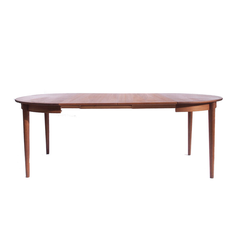 Vintage teak round table by Johannes Andersen, Denmark 1960s