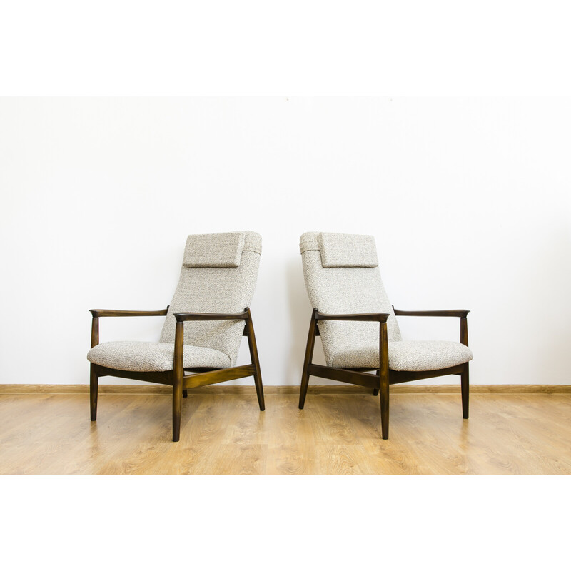 Pair of vintage Gfm-64 armchairs by Edmund Homa for Gfm, 1960s