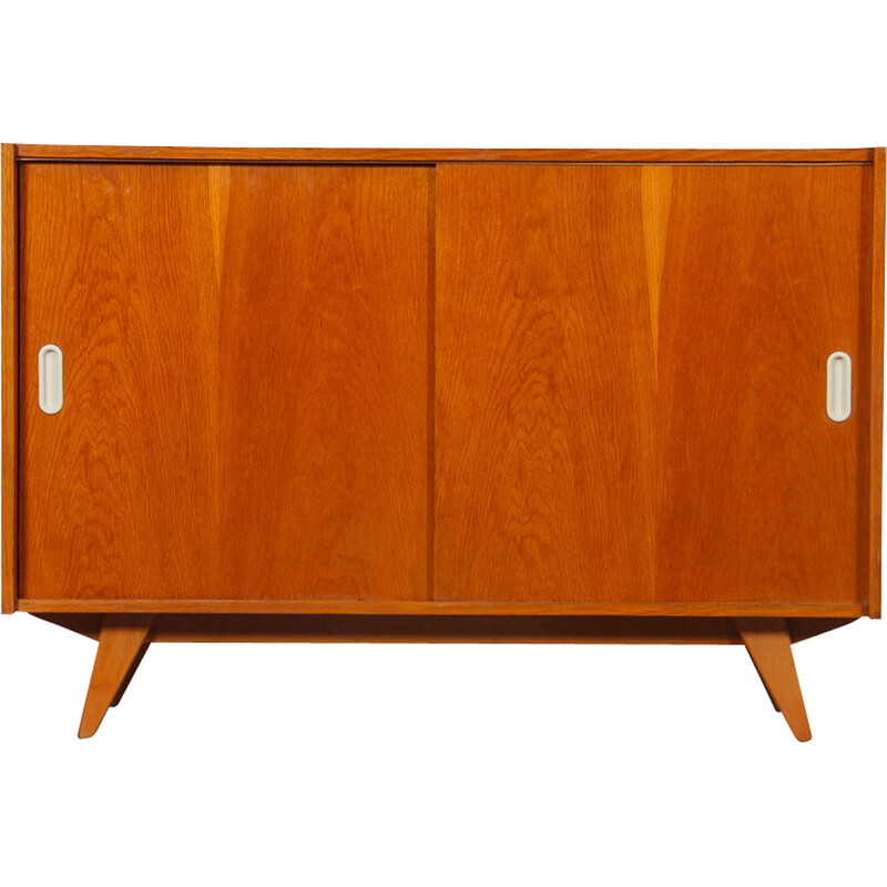 Vintage eikenhouten commode U-452 van Jiri Jiroutek voor Interier Praha, Tsjechië 1960