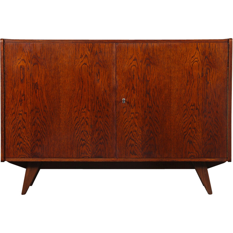 Vintage U-450 dark oakwood chest of drawers by Jiri Jiroutek, Czech Republic 1960s