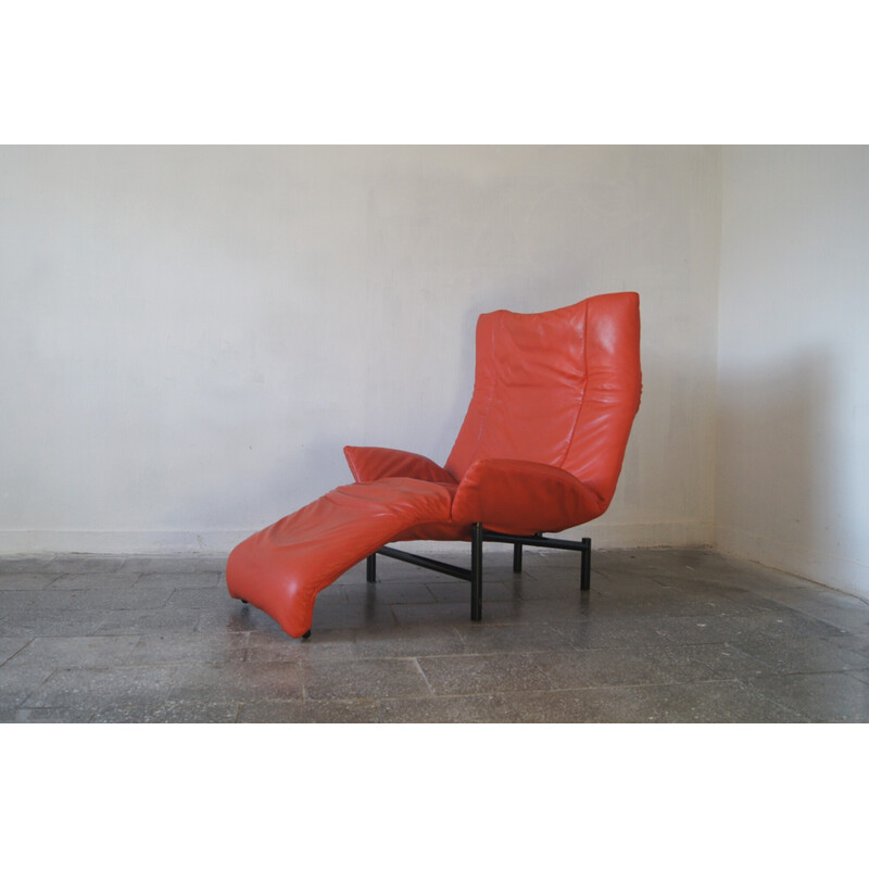 Italian vintage Veranda lounge armchair by Vico Magistretti for Cassina, 1980s