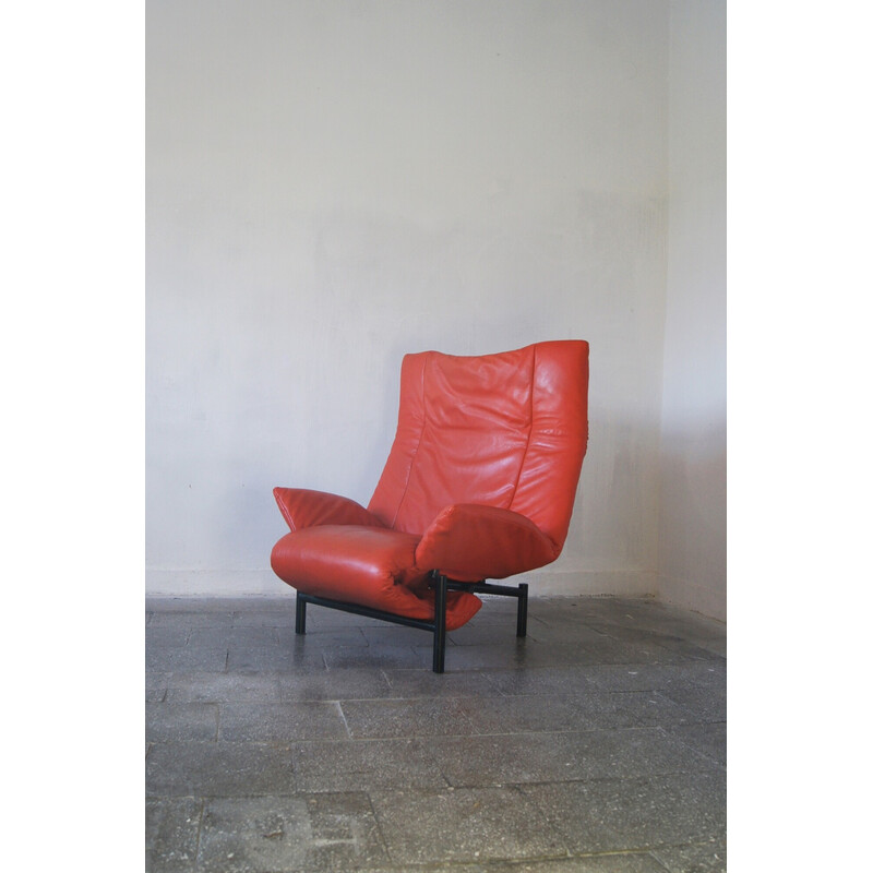 Cadeira de braços italiana de Veranda Vico Magistretti para Cassina, década de 1980