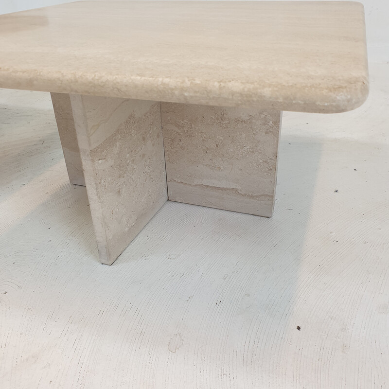 Italian vintage travertine nesting tables, 1980s