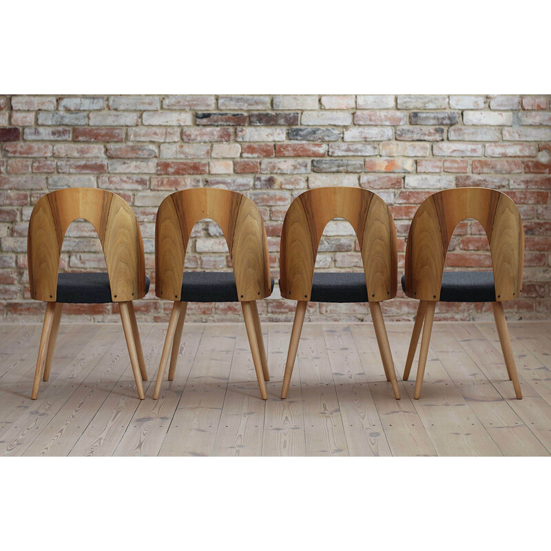 Set van 4 vintage Kvadrat stoffen stoelen van Antonin Šuman, Tsjechië 1960