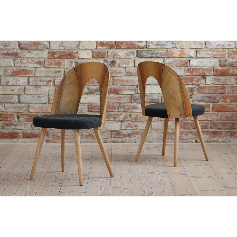 Set of 4 vintage Kvadrat fabric chairs by Antonin Šuman, Czech Republic 1960s