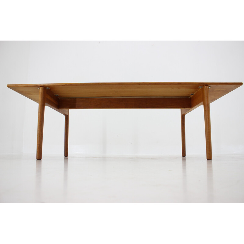 Vintage solid oakwood coffee table "At-15" by Hans J Wegner for Andreas Tuck, Denmark 1960s