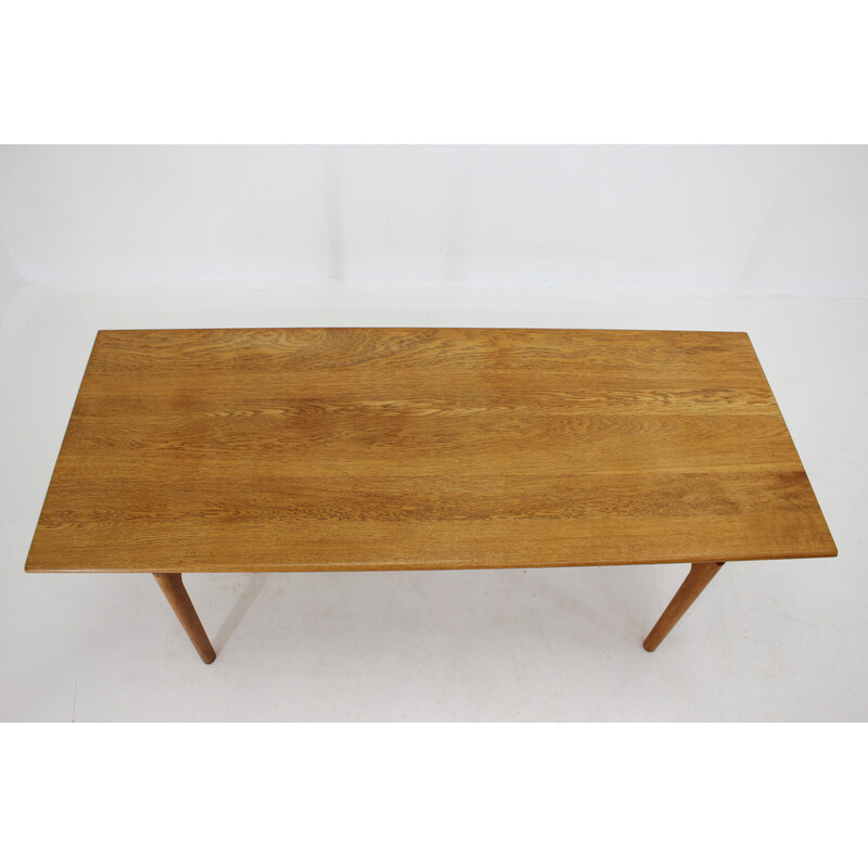 Mesa de centro vintage de madera maciza de roble "At-15" de Hans J Wegner para Andreas Tuck, Dinamarca años 60