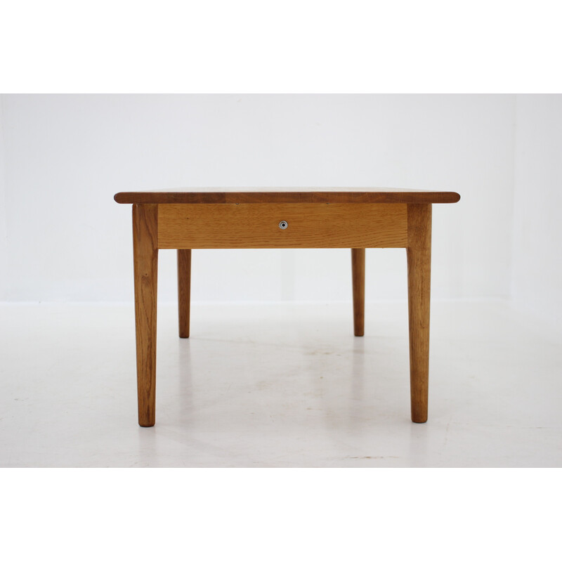 Vintage solid oakwood coffee table "At-15" by Hans J Wegner for Andreas Tuck, Denmark 1960s